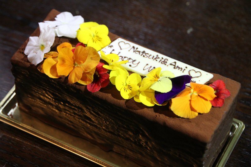 エディブルフラワーケーキ！！