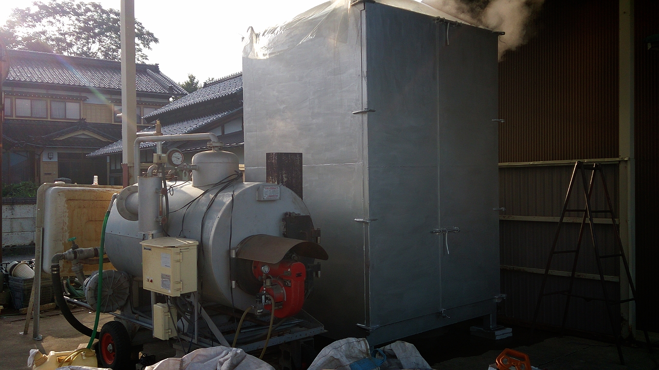 蒸気消毒機設置かんりょ☆