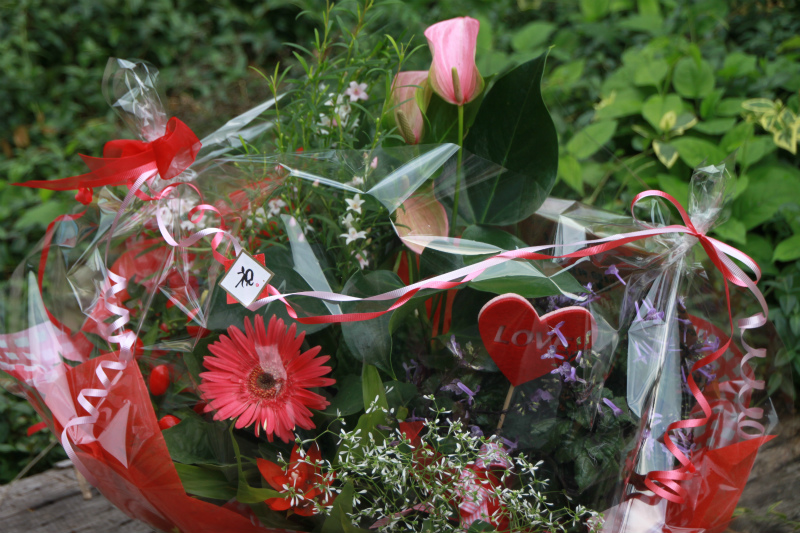 退職のお祝いにフラワーンダフルバスケット☆