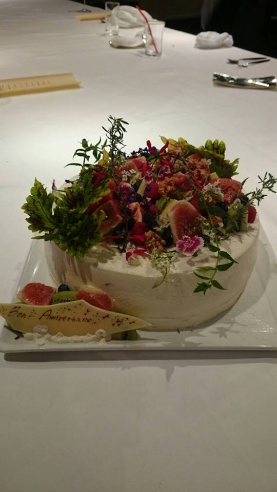 美食花でデコレーションケーキ♪