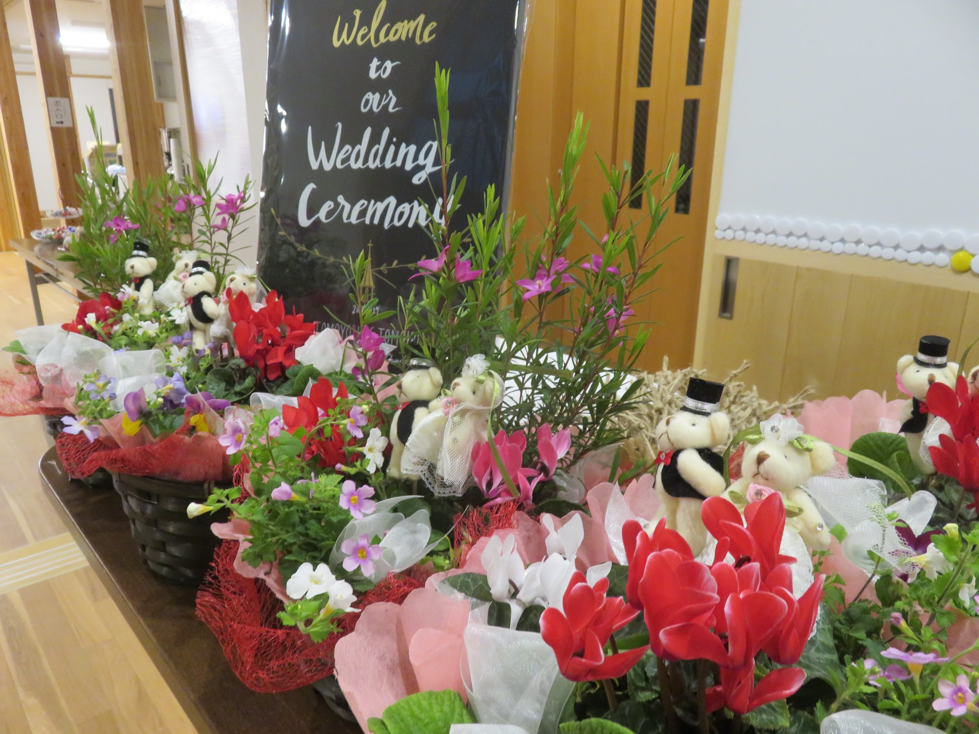 結婚式の会場装花をさせていただきました