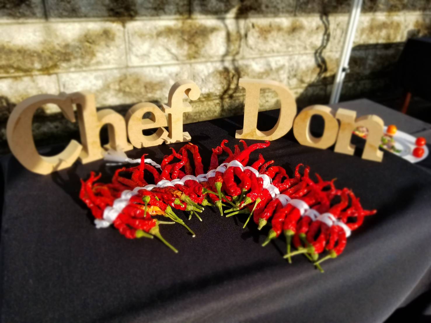 シェフDonのケータリングにお花