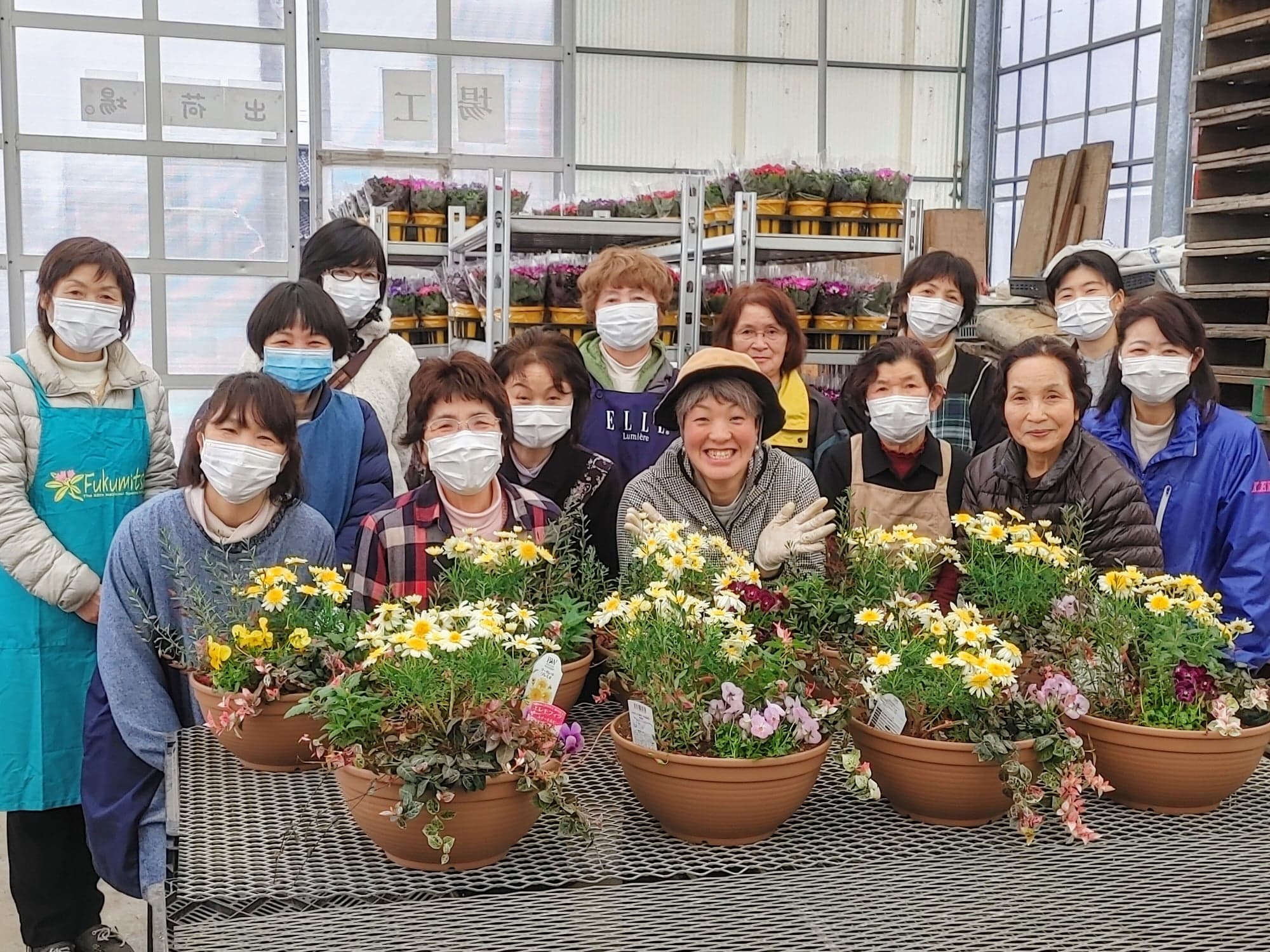 今年初寄せ植え教室☆