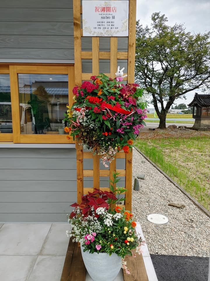 美容室移転OPENにお祝い花🌸