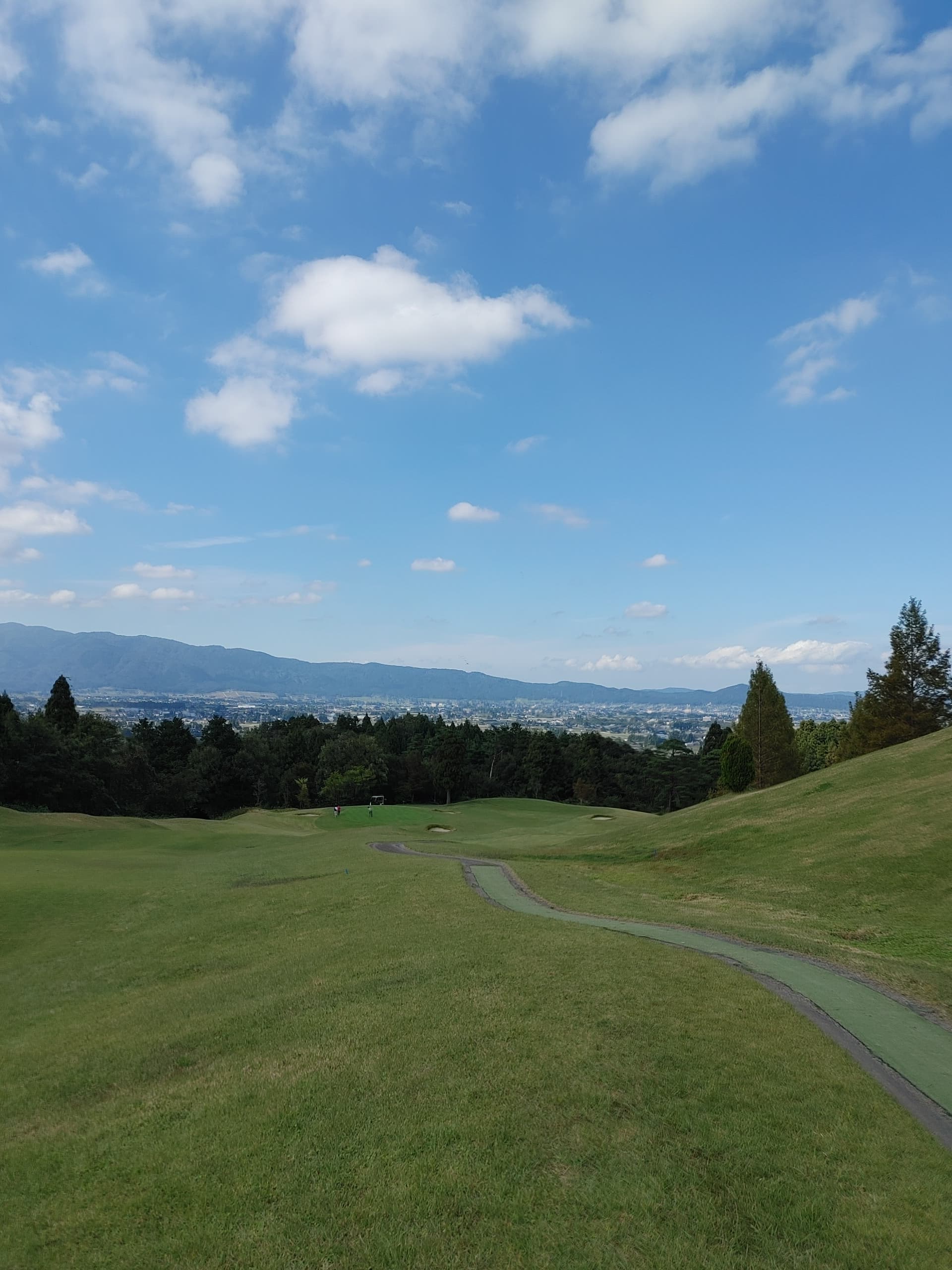 秋晴れのゴルフ