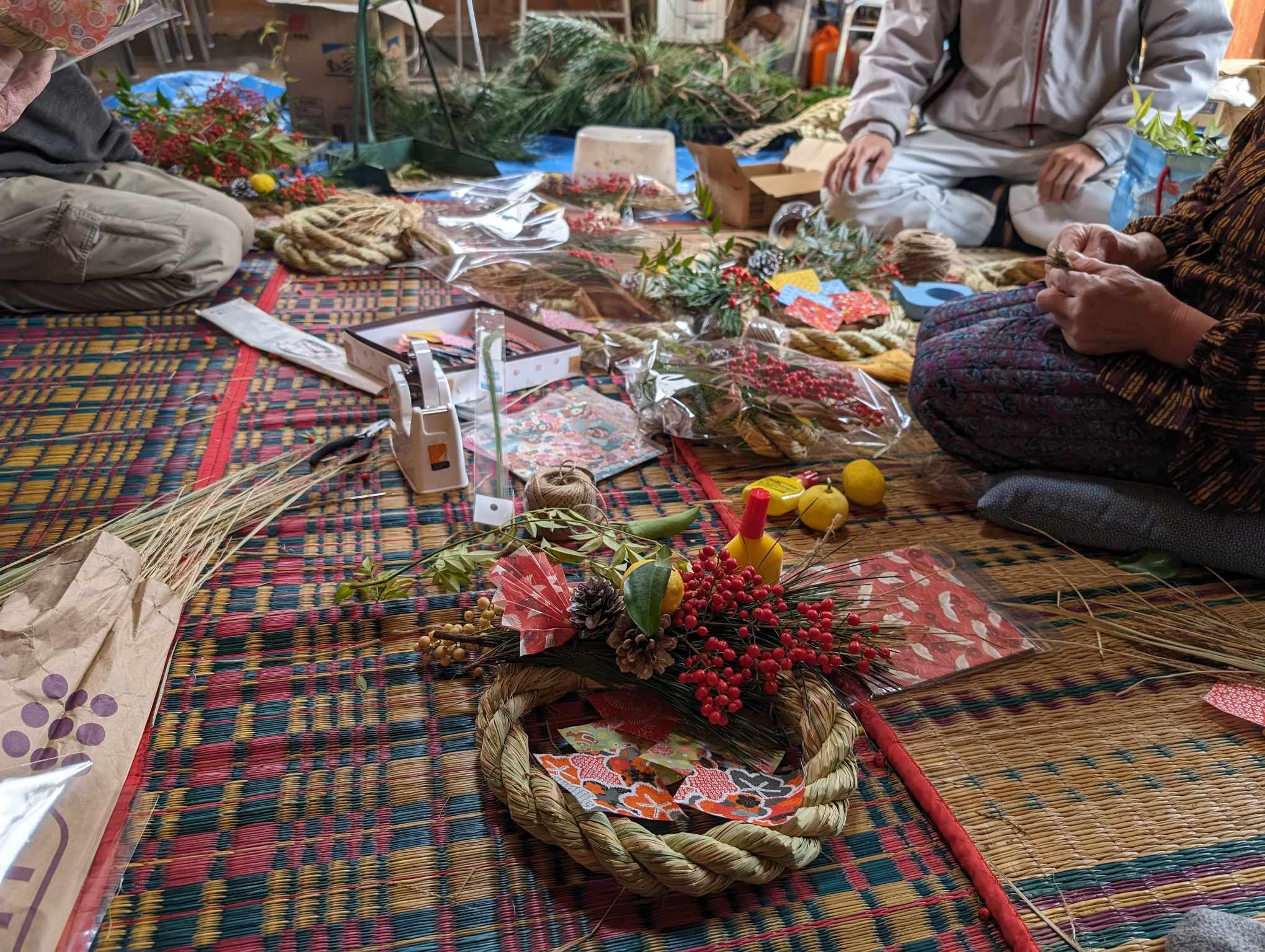 初めてのしめ縄飾り作り♪